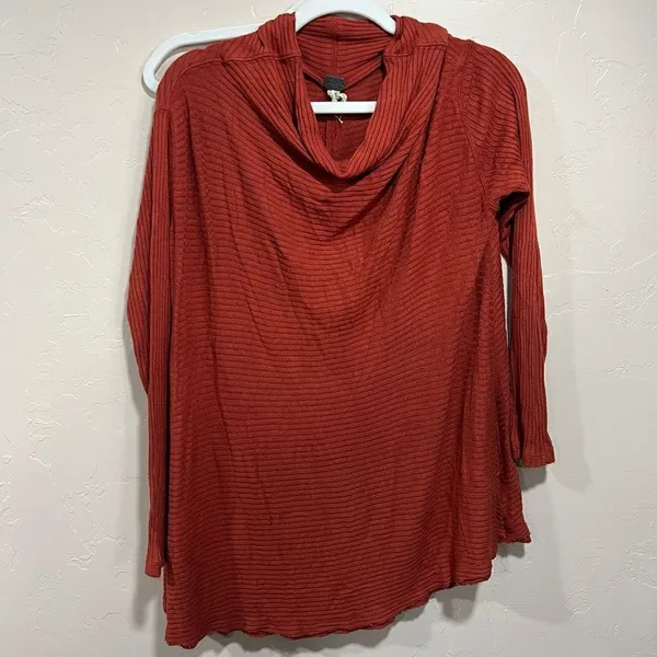 Free People Lover Ribbed Split Back Pullover Tunic Size Large - Image 4