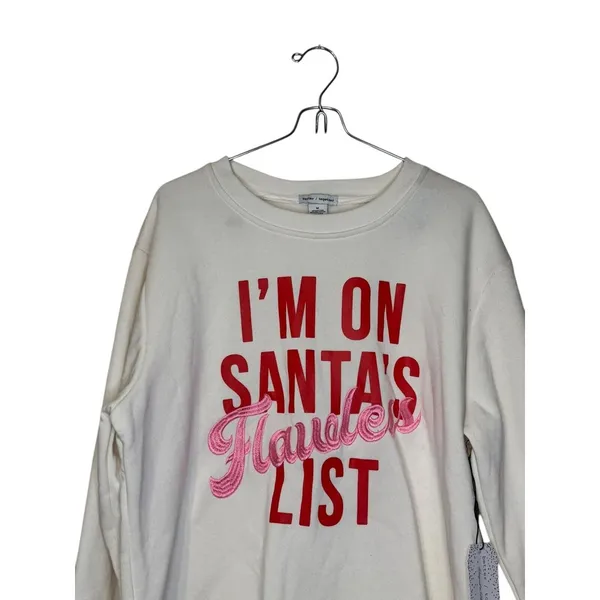 Better/Together Women's Sweatshirts "I'm On Santa's Flawless List"‎ Medium NWT - Image 4
