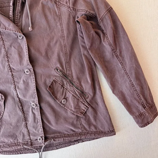American Eagle Hooded Utility Field Jacket Womens XL Purple - Image 8