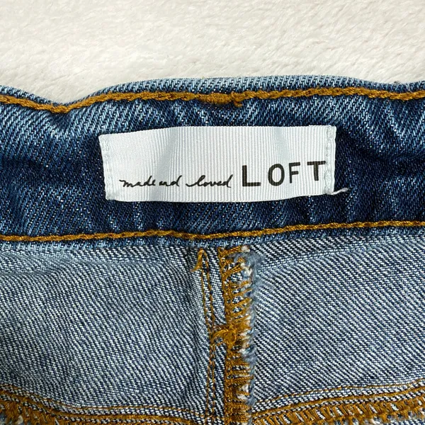 LOFT 14 The Wide Leg Jeans Blue High Rise Stretch 781787 Casual Minimalist - Image 6