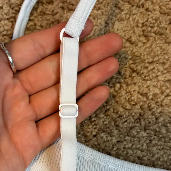 Aerie White Ribbed Bralette Size Medium - Image 3