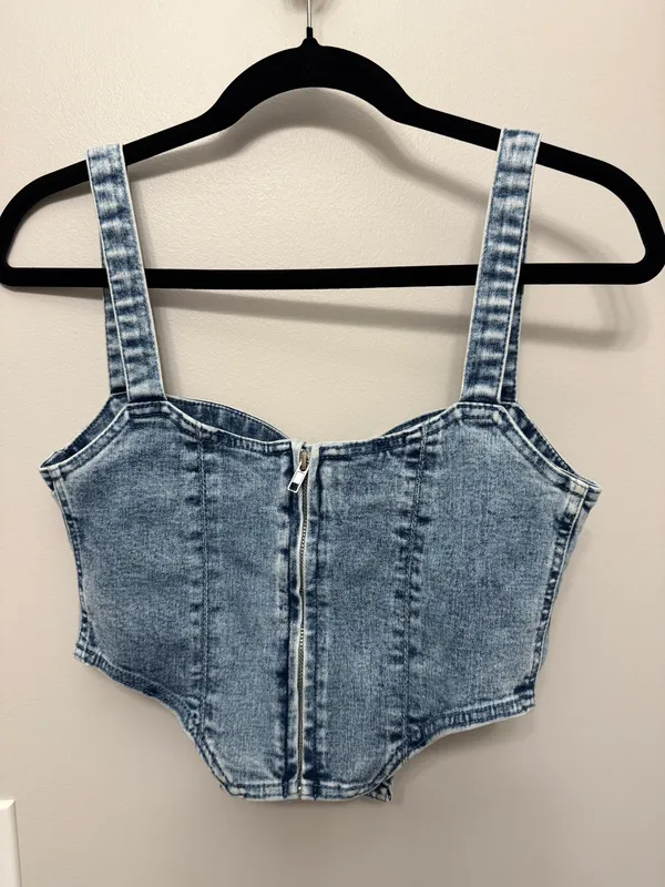 Denim Bustier Blue - Image 3