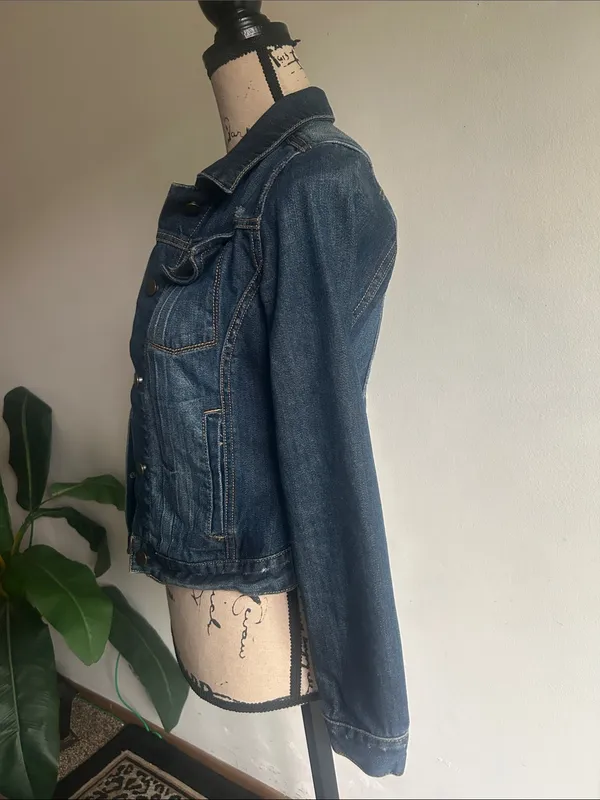 GAP 1969 Distressed Denim Jacket Size XS - Image 5