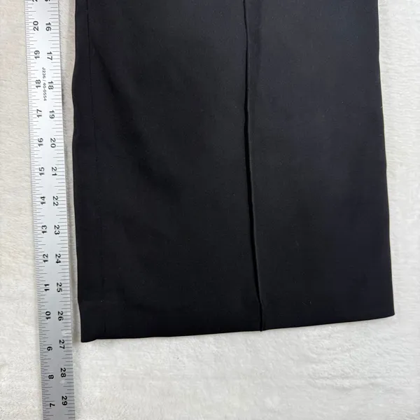 Uniqlo Womens Wide Leg Pintuck Pants Black High Rise Elastic Waist Size M - Image 5