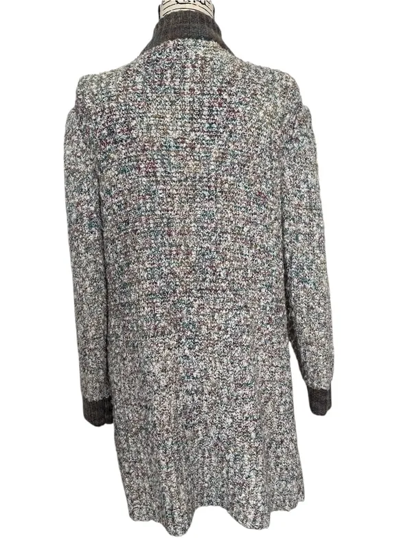 Vintage boho long sweater cardigan made in Taiwan - Image 2