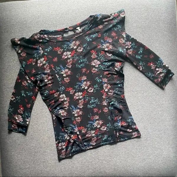 Free People Black Dock Street Knit Blouse Small - Image 9