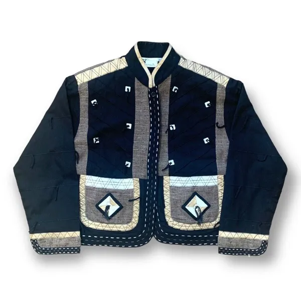 Vintage Yak Magik Jacket 90s‎ Embroidered Western Boho Cropped Black Western - Image 12