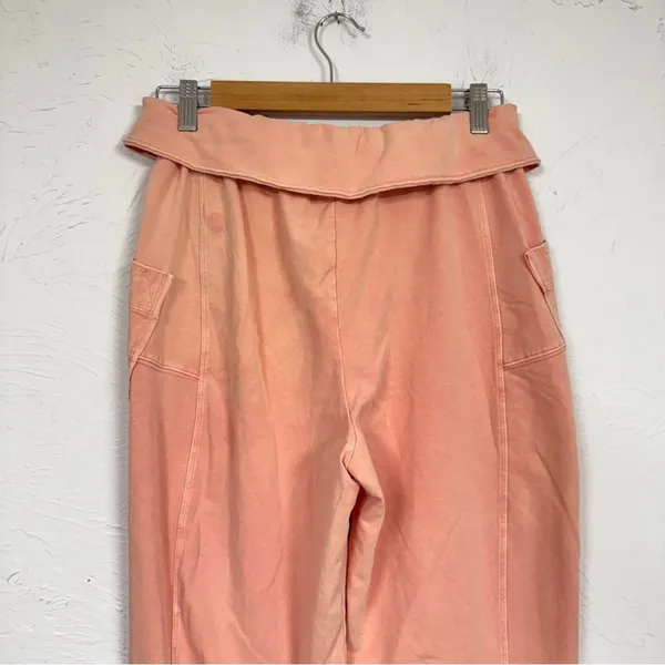 Daily Practice Coral Pink Wide Leg Casual Sweatpants Womens XS Cropped Gorpcore - Image 6