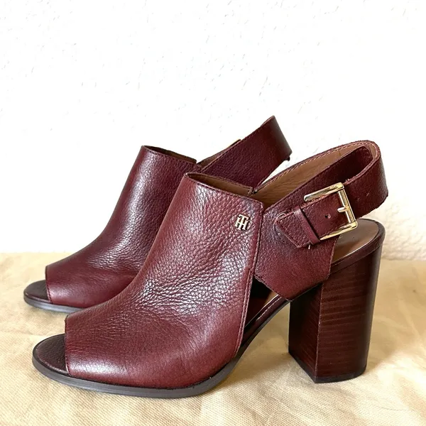 Tommy Hilfiger Leather Sling back Heels - Image 4