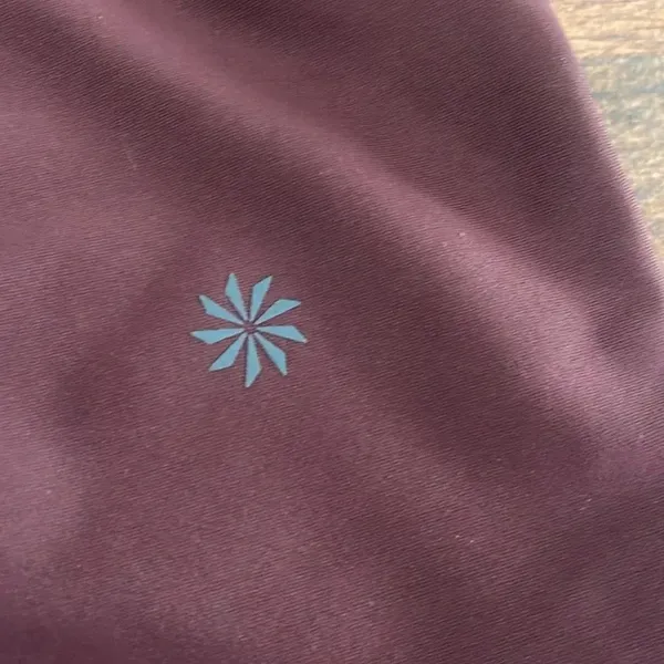 Athleta persistence laser cut 7/8 tight maroon leggings - Image 7