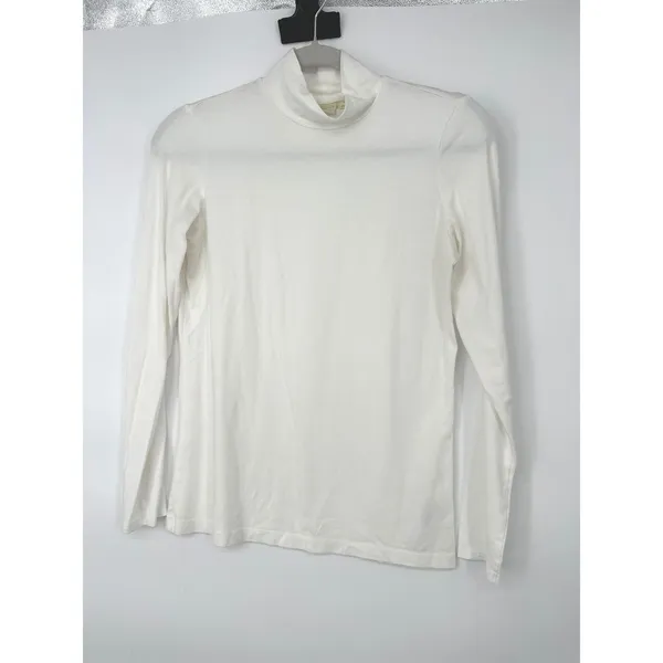 Telluride Clothing Company Lot of 2 Mock Neck Top Women S Brown White Neutral - Image 4