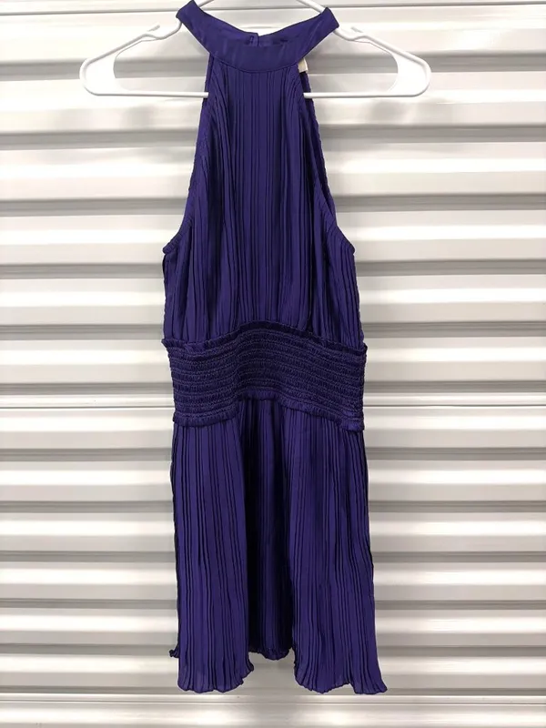 Rococo Sand Cassi Mini Dress Purple Womens Size Small - Image 4