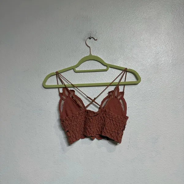 Free People One Copper Adella Crochet Lace Bralette Sz S - Image 9