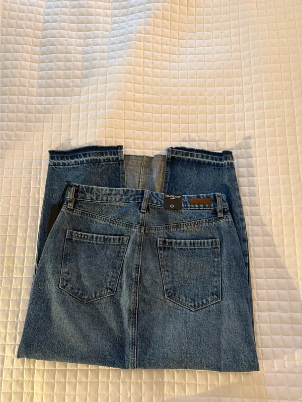 Denim Pencil Skirt in Double Duty BLANKNYC - Image 3