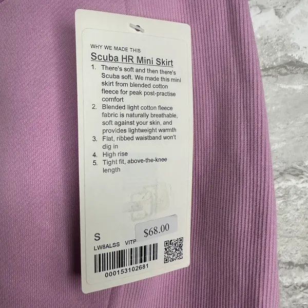 Lululemon Scuba High Rise Mini Skirt NWT Size Small (VITP) Pink LW8ALSS - Image 5