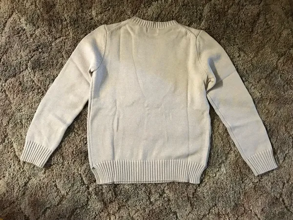 Polo Ralph Lauren cream sweater with embroidered bear design #preppy #embroidered Large (L) * Chest: 42"-45" (106.7-114.3 cm) * Waist: 35"-38" (88.9-96.5 cm) * Sleeve Length: 34"-35" (86.4-88.9 cm) * Neck: 16"-16.5" (40.6-41.9 cm) - Image 3