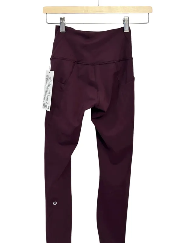 Lululemon Wunder Train HR Tight with Pockets 25" Sz 4 Goodnight Plum - Image 2