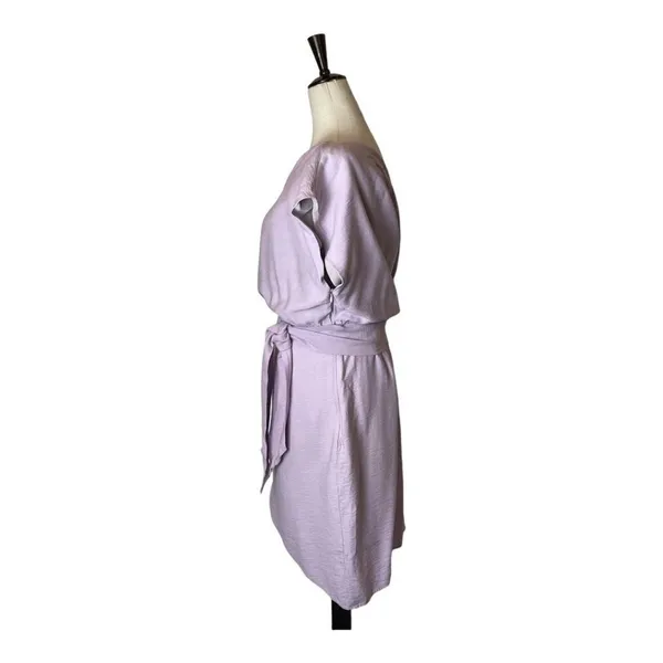 WISH Rise Purple‎ One Shoulder Tie Waist Asymmetrical Mini Dress Size S - Image 6