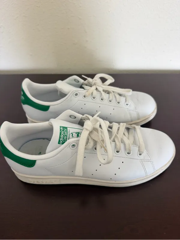 Adidas Stan Smith White Green Sneakers Women’s Size 8 - Image 4