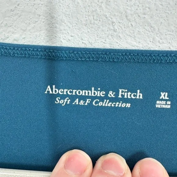 Abercrombie‎ & Fitch Soft AF Collection Teal V Neck Long Sleeve Top XL - Image 5