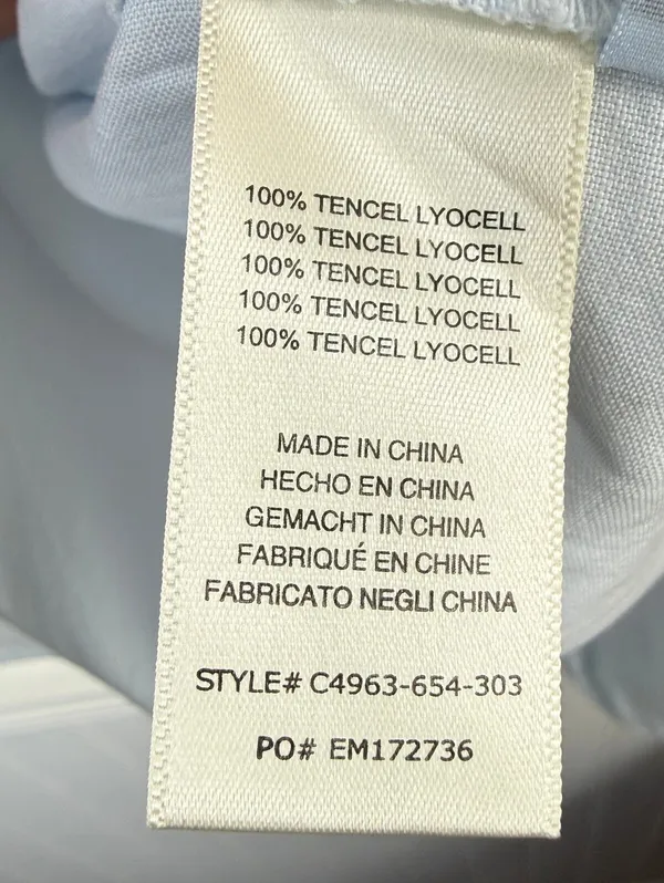 Cloth & Stone Light Blue Tencel Smocked Pullover Peasant Blouse - Size - Medium - Image 4