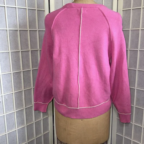 Anthropologie Pilcro Pink Oversized Cozy Coquette Balletcore Sweater Size XXS - Image 8