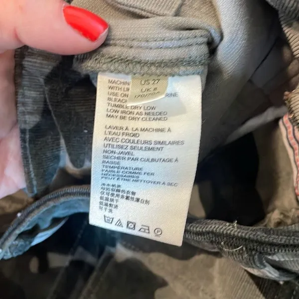 Anthropologie Pilcro the Leterpress high rise skinny camo corduroys 27 - Image 8