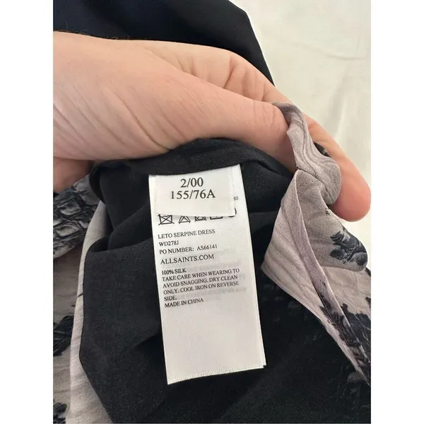 NWT AllSaints Womens Grey Leto Serpine Dress Size 00 - Image 10