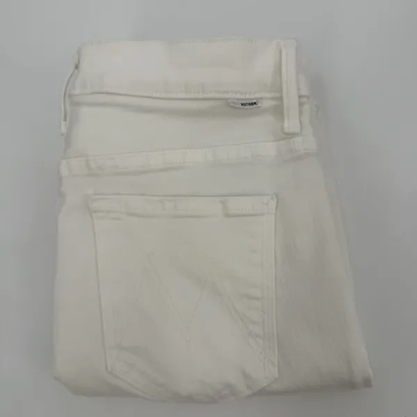 Mother Jeans Women’s 29 White Denim the Insider Crop Step Fray 27” FLAW - Image 8