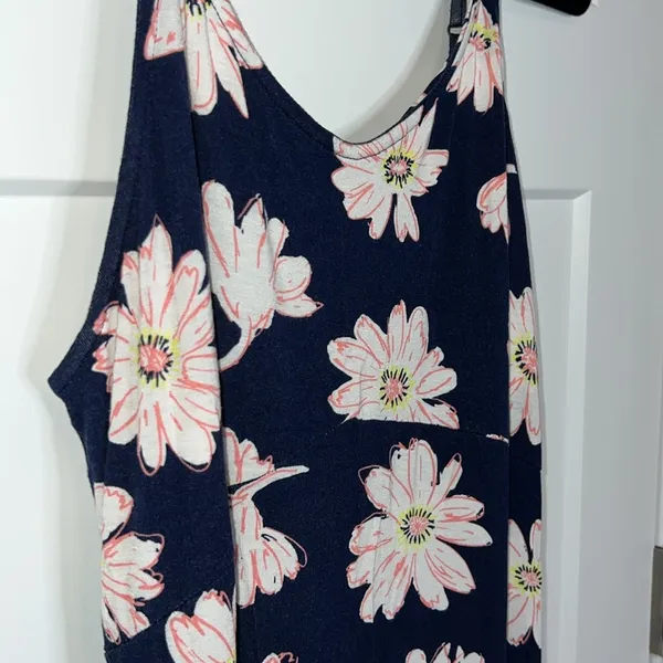 Navy Floral Tank Maxi Dress - Image 2