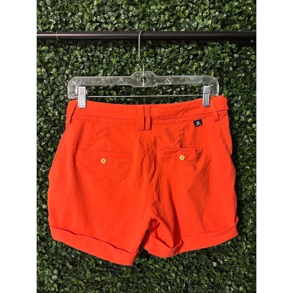 Salomon Coral Orange Performance Shorts Sz Small - Image 2