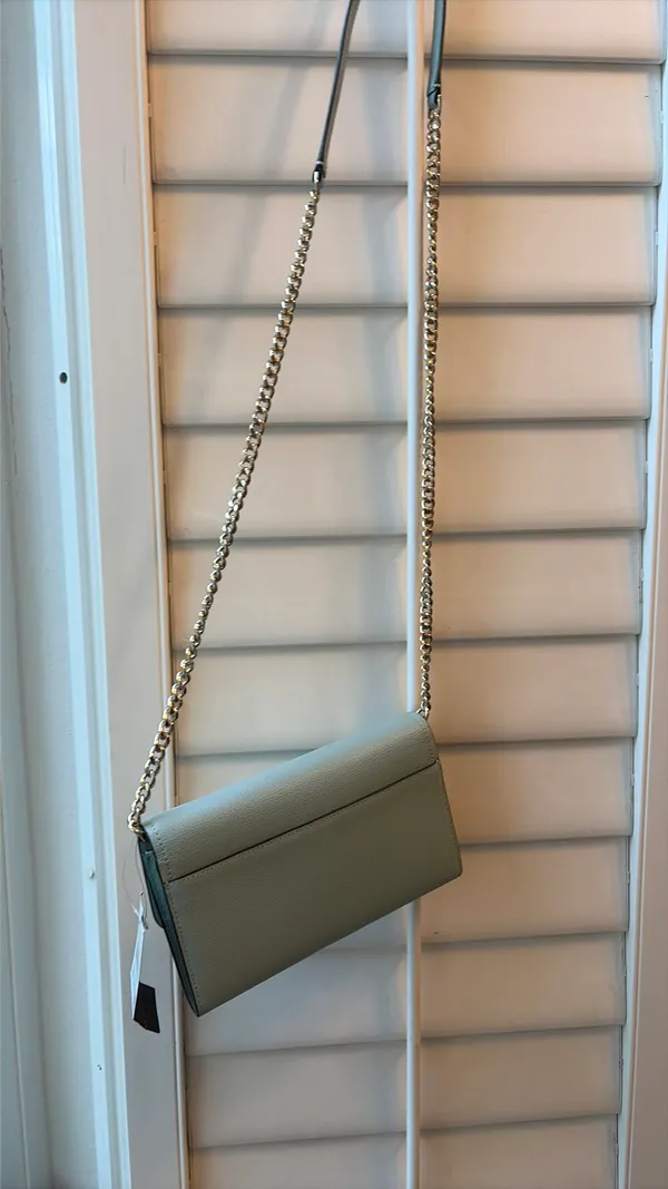 New with tags Kate Spade Mint Aqua Learher Crossbody with Chain - Image 3