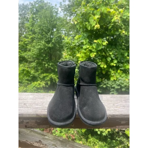 KOOLABURRA Leather Suede Black Booties Sz 5 NWOB - Image 7
