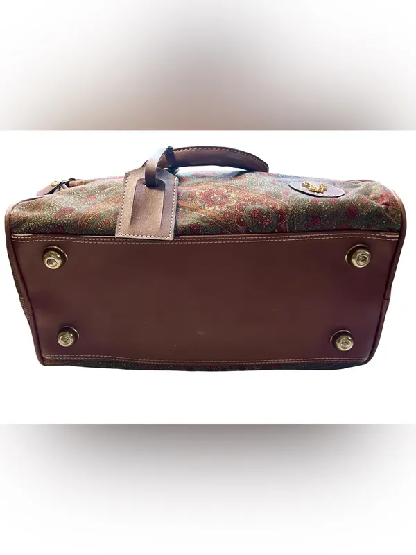 Vintage Diane Von Furstenberg Paisley Tapestry Weekender Overnight Duffel Bag - Image 3