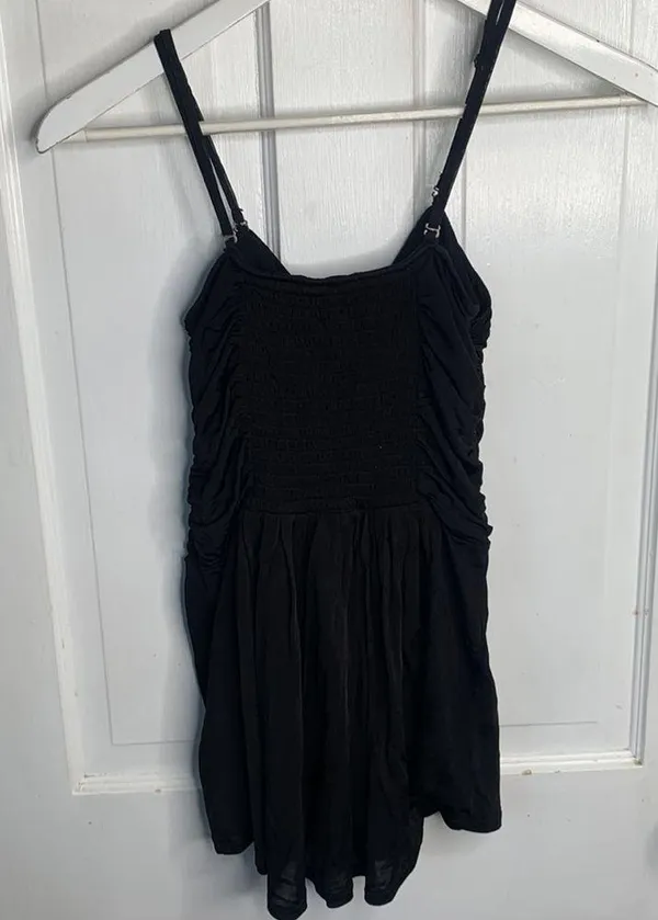 Free People Vacation Vibes Black Tank Top W-098 Sz M - Image 11