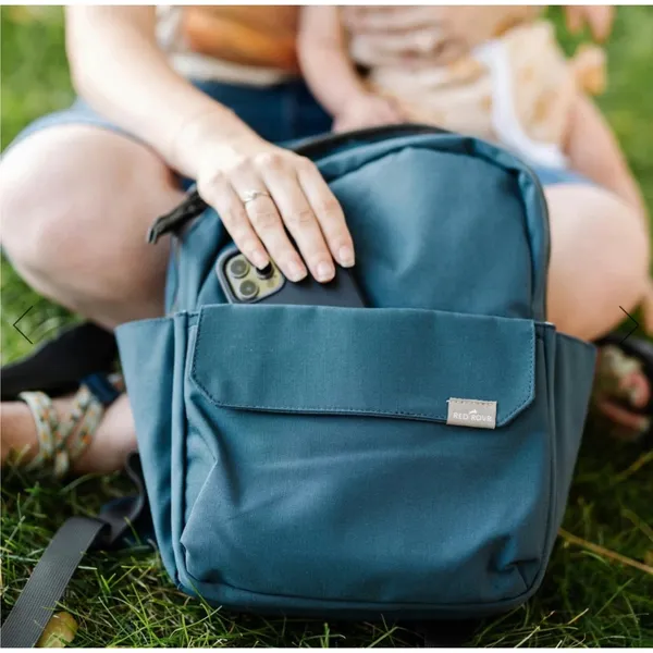 Red Rovr Navy Blue Canvas Backpack Multi Pocket Daily Commuter Bag - Image 2