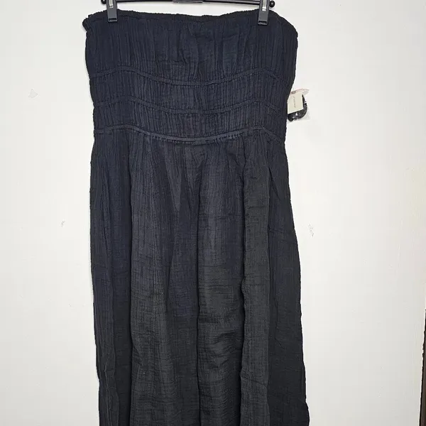 ANTHROPOLOGIE Celandine Strapless Smocked DW Maxi Dress /Black/ Size L -98212269 - Image 2