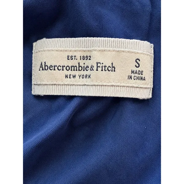 Abercrombie & Fitch Chiffon Strappy Cami Mini Dress Paisley Blue Size Small - Image 4