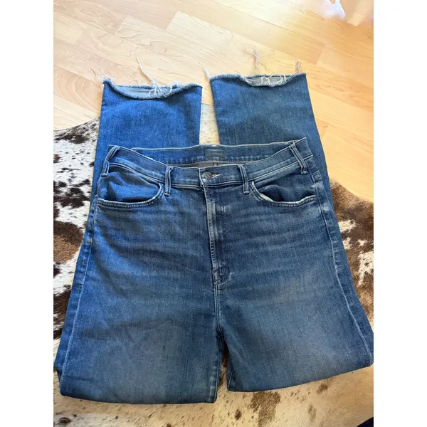 MOTHER‎ Hustler Ankle Fray Wish On A Star Jeans Size 32 - Image 2