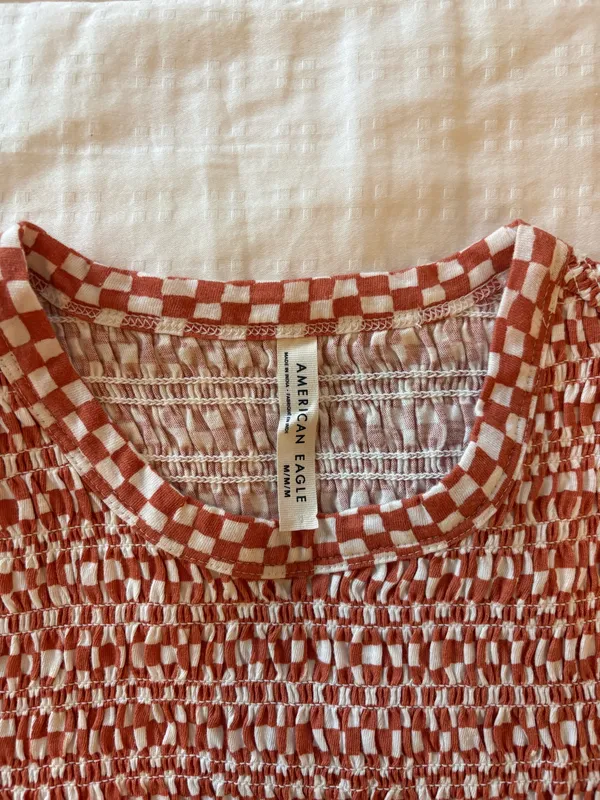 American Eagle Checkered Top - Image 3