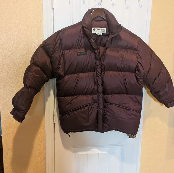Columbia Purple Down Filled Long Sleeve Full Zip Puffer Jacket Sz Large - Image 3