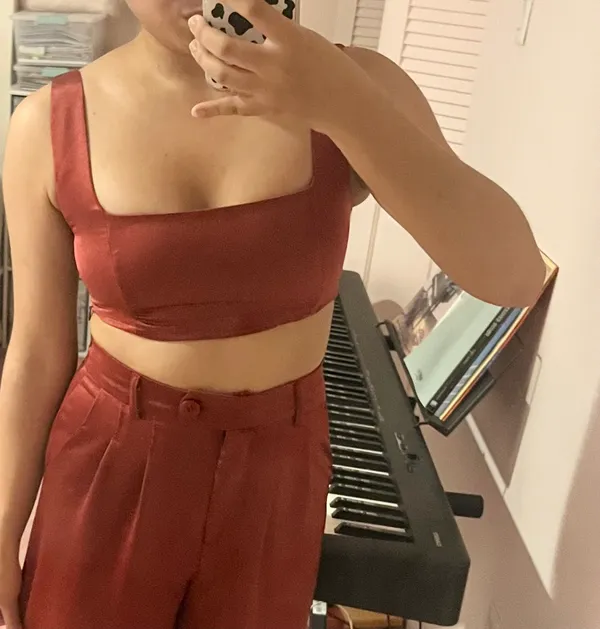 Princess Polly Huxley Top-Burgundy - Image 4