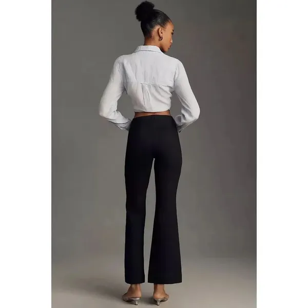 ✨Anthropologie Maeve The Margot Kick-Flare Cropped Black Sz XS Pants✨ - Image 4