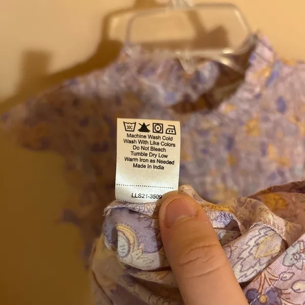 Love the Label Josepha Smocked Floral Blouse in Lavender - Image 7