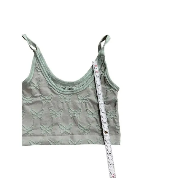 Out from‎ Under aqua butterfly print crop tank y2k sz XS - Image 3