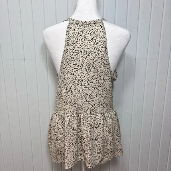 gaze Women’s Cropped Top Leopard Print Size‎ M Tan Size M - Image 5