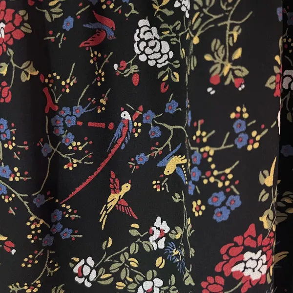Madewell Sheer-Sleeve Ruffle Peplum Top Blouse in Black Finch Floral‎ Size Large - Image 9