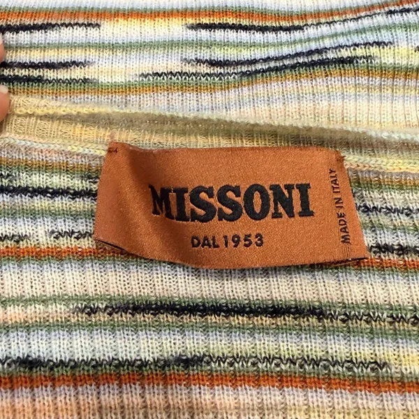 Missoni Womens Wool Striped Pullover Sweater Size S Italian Luxury Designer - Image 7