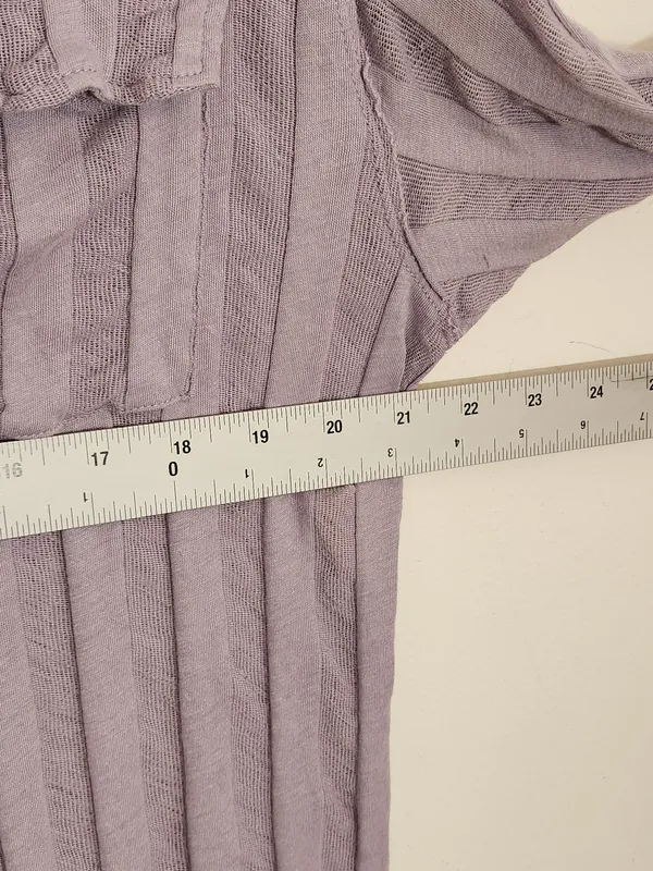 We The Free Light Purple Tonal Stripe Shirt Size Small - Image 6