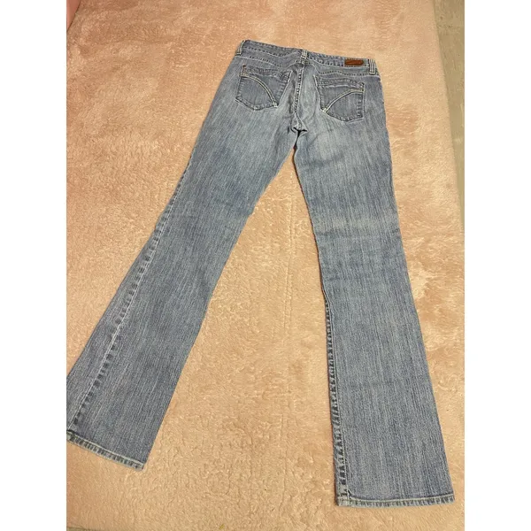 Eddie Bauer Jeans‎ Women's 6L Blue Cotton Denim Mid Rise Wide Leg Casual Bin11 - Image 5